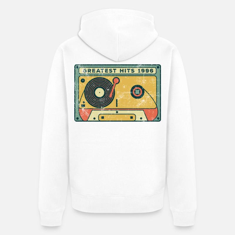 30e anniversaire du millésime 1996 - Veste à capuche bio Premium Unisexe - blanc