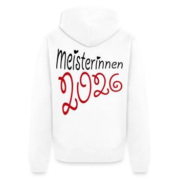 Meisterin 2026 Meisterinnen - Unisex Premium Bio Zip Hoodie - Weiß - Hinten - Thijin (182cm)