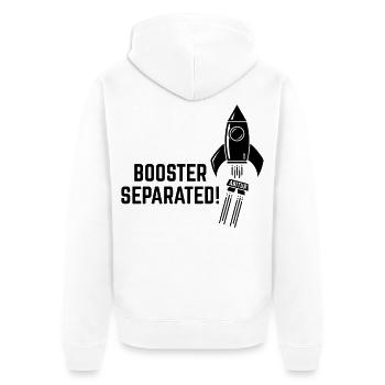 Booster Separated! (Abitur / Abitur / Abiturient / B) - Unisex Premium Organic Zip Hoodie - white - Back - Thijin (182cm)