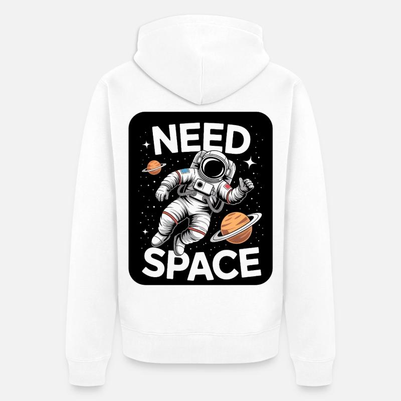 Besoin d’un motif astronaute spatial - Veste à capuche bio Premium Unisexe - blanc