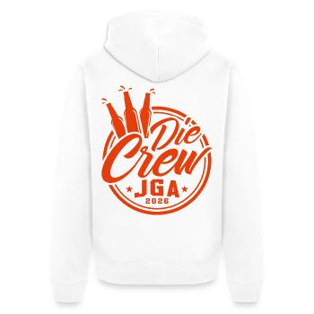 Team Groom Bachelor Party 2026 Bachelor Party - Unisex Premium Organic Zip Hoodie - white - Back - Thijin (182cm)