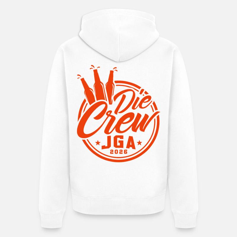 Team Bräutigm JGA 2026 Junggesellenabschied - Unisex Premium Bio Zip Hoodie - Weiß