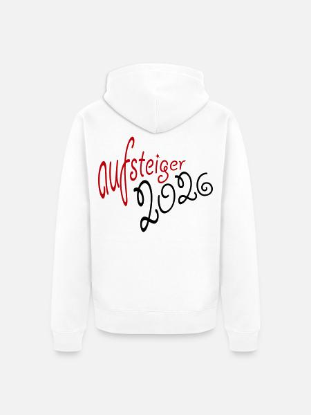 Aufsteiger 2026 Aufstieg - Unisex Premium Bio Zip Hoodie - Weiß
