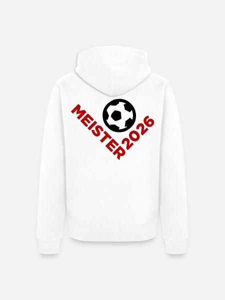 Meister 2026 Meisterschaft - Unisex Premium Bio Zip Hoodie - Weiß