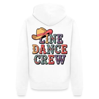 Line Dance Team - Unisex Premium Bio Zip Hoodie - Weiß - Hinten - Thijin (182cm)