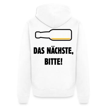 La prochaine chose, s’il vous plaît ! (Bière / Bière / Pourrie 2C) - Veste à capuche bio Premium Unisexe - blanc - Dos - Thijin (182cm)