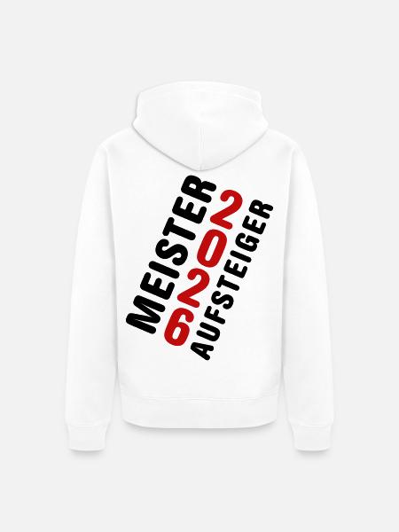 Meister und Aufsteiger 2026  - Unisex Premium Bio Zip Hoodie - Weiß