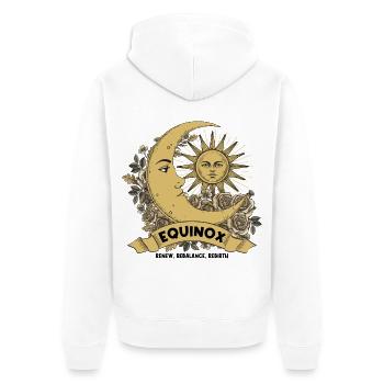 Bénédictions d’Ostara : Renouveau Équinoxe Renouveau - Veste à capuche bio Premium Unisexe - blanc - Dos - Thijin (182cm)