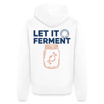 Sourdough Bread Baking Baker Sourdough Starter Jar - Unisex Premium Bio Zip Hoodie - Weiß - Hinten - Thijin (182cm)