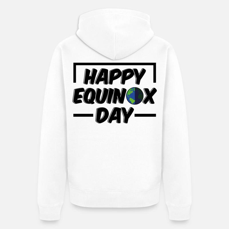 Joyeux jour de l’équinoxe Bénédictions d’Ostara - Veste à capuche bio Premium Unisexe - blanc