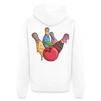 Bowlers Glaces Enfants Garçons Bowling - Veste à capuche bio Premium Unisexe - blanc - Dos - Thijin (182cm)