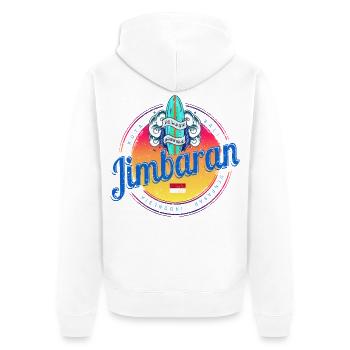 Jimbaran Bali Indonesia Sunset Souvenir - Unisex Premium Organic Zip Hoodie - white - Back - Thijin (182cm)