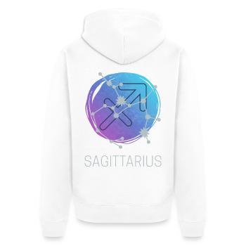 Sagittaire Sagittaire Conception du zodiaque - Veste à capuche bio Premium Unisexe - blanc - Dos - Thijin (182cm)