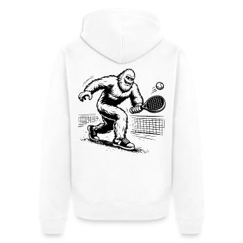 Athlètes de Padel Bigfoot Sasquatch - Veste à capuche bio Premium Unisexe - blanc - Dos - Thijin (182cm)
