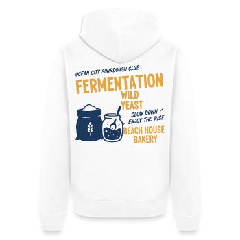 Sourdough Bread Baking Baker Sourdough Starter Jar - Unisex Premium Bio Zip Hoodie - Weiß - Hinten - Thijin (182cm)