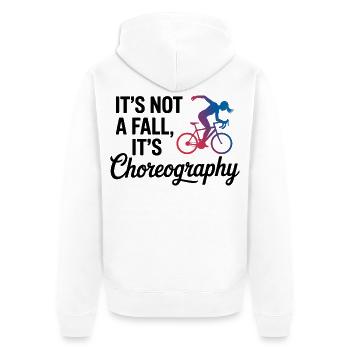 Künstlerisches Radfahren Kein Herbst Es ist Choreografie - Unisex Premium Bio Zip Hoodie - Weiß - Hinten - Thijin (182cm)