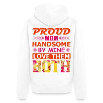 Maman fière de moi beau de moi, je les adore tous les deux chemise - Veste à capuche bio Premium Unisexe - blanc - Dos - Thijin (182cm)