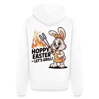 T-shirt sautillant Easter Let’s Grill Ostern BBQ Shirt - Veste à capuche bio Premium Unisexe - blanc - Dos - Thijin (182cm)