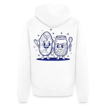 Sourdough Bread Baking Baker Sourdough Starter Jar - Unisex Premium Bio Zip Hoodie - Weiß - Hinten - Thijin (182cm)