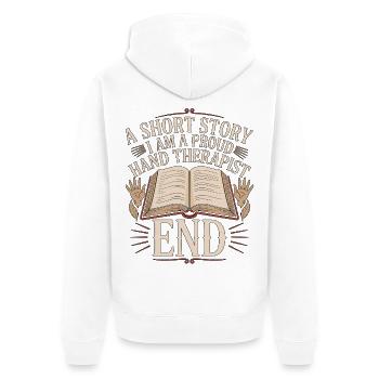 Hand Therapist A Short Story Wrist Rehabilitation - Unisex Premium Organic Zip Hoodie - white - Back - Thijin (182cm)