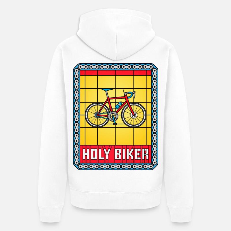 Vitrail de vélo - Veste à capuche bio Premium Unisexe - blanc