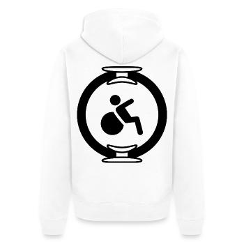 Pilates - Unisex Premium Organic Zip Hoodie - white - Back - Thijin (182cm)