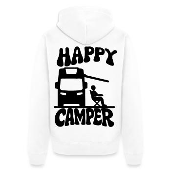 Camper - Unisex Premium Bio Zip Hoodie - Weiß - Hinten - Thijin (182cm)