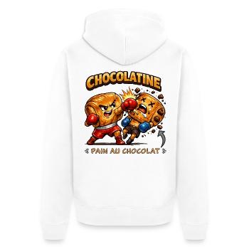 Chocolatine boxe - Veste à capuche bio Premium Unisexe - blanc - Dos - Thijin (182cm)