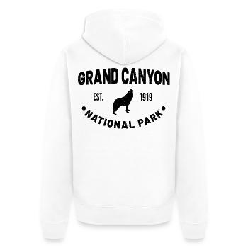 Grand Canyon Nationalpark gegründet 1919 - Unisex Premium Bio Zip Hoodie - Weiß - Hinten - Thijin (182cm)