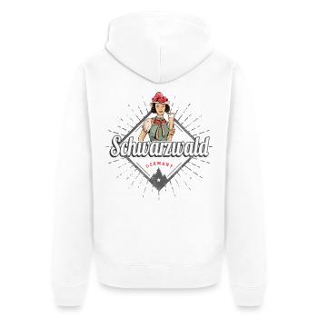 Schwarzwald Baden-Württemberg Deutschland Souvenir - Unisex Premium Bio Zip Hoodie - Weiß - Hinten - Thijin (182cm)