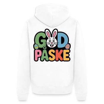 Lapin de Pâques mignon - Veste à capuche bio Premium Unisexe - blanc - Dos - Thijin (182cm)