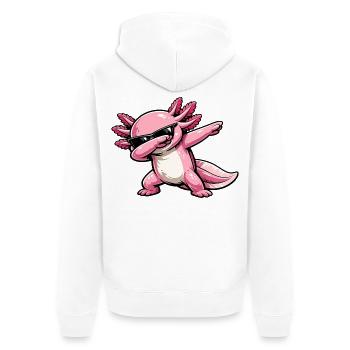 Axlotl en dabing - Veste à capuche bio Premium Unisexe - blanc - Dos - Thijin (182cm)