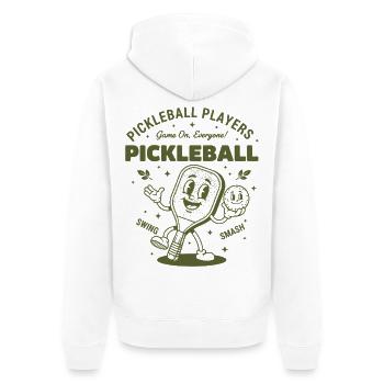 Pickleball-Spieler lustige Pickleball-Liebe - Unisex Premium Bio Zip Hoodie - Weiß - Hinten - Thijin (182cm)