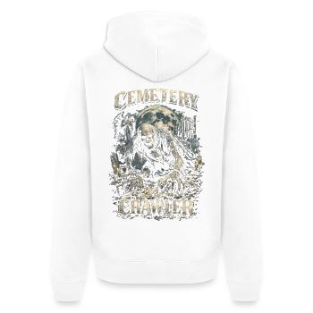 Friedhof Humour Gothique Cimetière Crawler - Veste à capuche bio Premium Unisexe - blanc - Dos - Thijin (182cm)