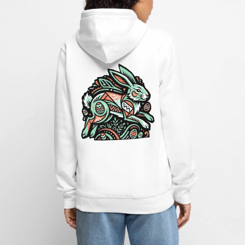 Easter Bunny Easter Bunny Eggs Unisex Premium Organic Zip Hoodie