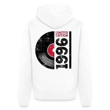 Vintage 1996 - Unisex Premium Organic Zip Hoodie - white - Back - Thijin (182cm)