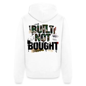 Built Not Bought Camo Motiv für JDM Fans Männer - Unisex Premium Bio Zip Hoodie - Weiß - Hinten - Thijin (182cm)
