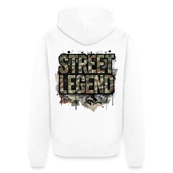 Street Legend Camo Motif for JDM Fans and Men - Unisex Premium Organic Zip Hoodie - white - Back - Thijin (182cm)