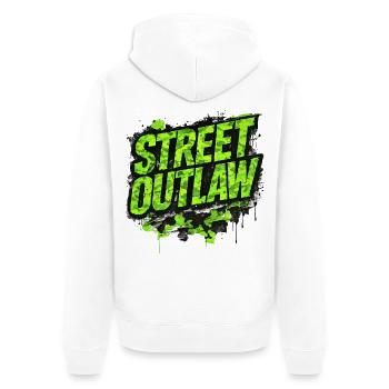 Street Outlaw Camo Tuning Gift for Car Fans - Unisex Premium Organic Zip Hoodie - white - Back - Thijin (182cm)