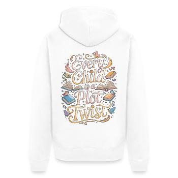 Elementary Teacher Every Child Is Teaching Career - Unisex Premium Organic Zip Hoodie - white - Back - Thijin (182cm)