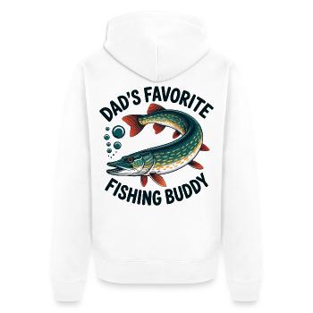 Papa Angel Buddy - Unisex Premium Organic Zip Hoodie - white - Back - Thijin (182cm)