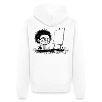 Artiste Blocage Créatif Toile Vide Manga - Veste à capuche bio Premium Unisexe - blanc - Dos - Thijin (182cm)