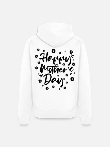 Happy Mothers Day Geschenkhemd - Unisex Premium Bio Zip Hoodie - Weiß