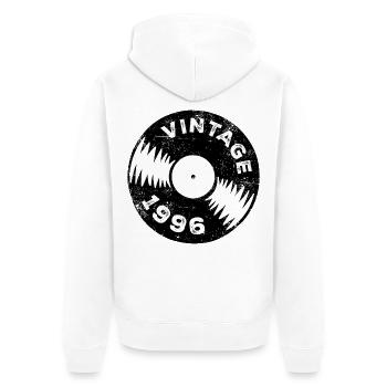 30e anniversaire du millésime 1996 - Veste à capuche bio Premium Unisexe - blanc - Dos - Thijin (182cm)