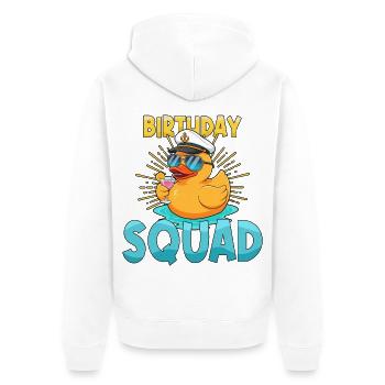 Duck Captain Geburtstagsstaffel Strand-Sommerkreuzfahrt - Unisex Premium Bio Zip Hoodie - Weiß - Hinten - Thijin (182cm)