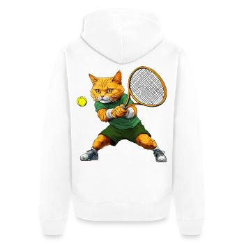 Tennis Cats - Veste à capuche bio Premium Unisexe - blanc - Dos - Thijin (182cm)