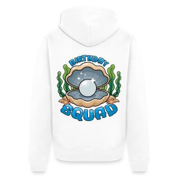 Birthday Squad Beach Summer Cruise Shell - Unisex Premium Bio Zip Hoodie - Weiß - Hinten - Thijin (182cm)
