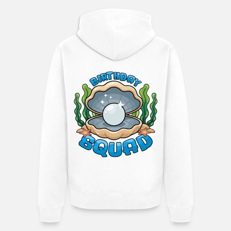 Birthday Squad Beach Summer Cruise Shell - Unisex Premium Bio Zip Hoodie - Weiß
