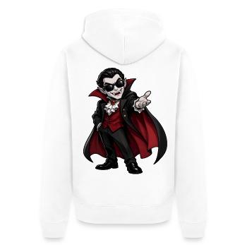 Vampire - Unisex Premium Organic Zip Hoodie - white - Back - Thijin (182cm)