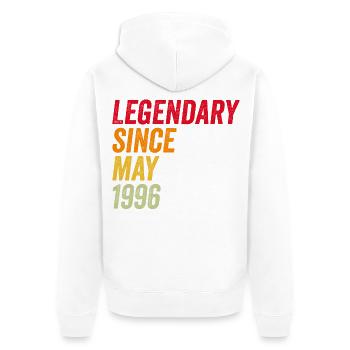 30. Geburtstag 30 Jahre Geburtstag - Unisex Premium Bio Zip Hoodie - Weiß - Hinten - Thijin (182cm)